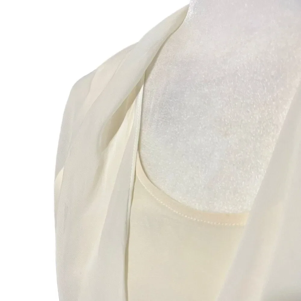 All Saints Draped Silk Sleeveless Top Sz Small 2 White. The Abi.